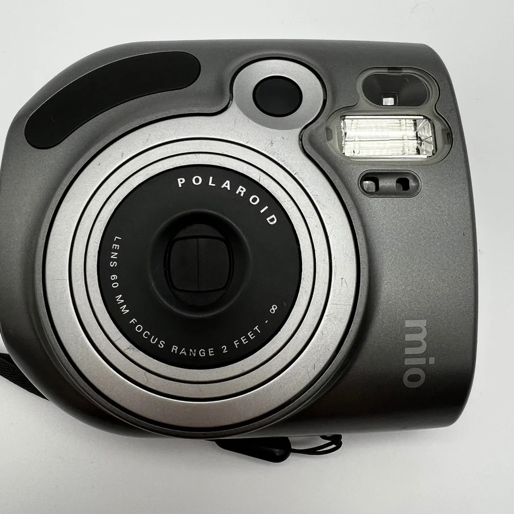 Polaroid Mio 90s Instant Camera Gray Retro Vintage Point Shoot Film Retro